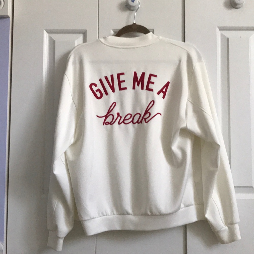 Zara “give me a break” bomber jacket